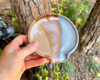 Spoon Rest in Daybreak Glaze. Wheel thrown stoneware. Sold individually, priced per piece