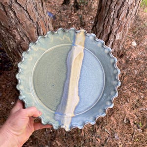Stoneware Pie Plate in Mirage Glaze // oven safe // stoneware pie pan // ceramic pie dish // pottery pie pan // ovenware