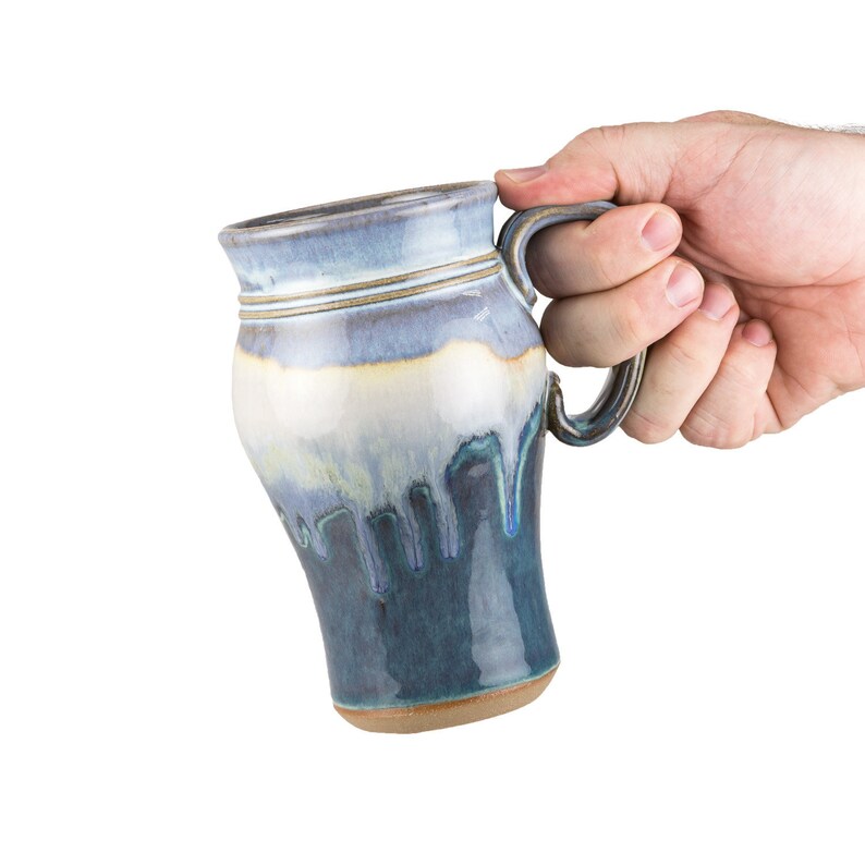 Pottery travel mug fits in car cup holder Optional lid / Etsy