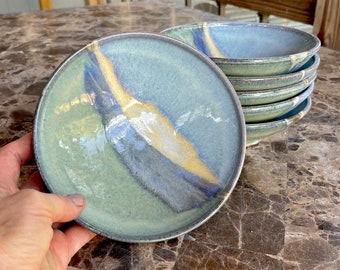 Small Stacking Salad Bowl in Mirage Glaze / wheel thrown pottery / hand thrown bowl / stoneware dinnerware / pottery bowl / ceramic bowl