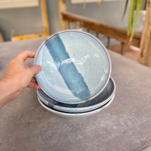 Large Salad Bowl in Sky Glaze / wheel thrown pottery / hand thrown / stoneware dinnerware / pottery bowl / ceramic bowl / sold individually