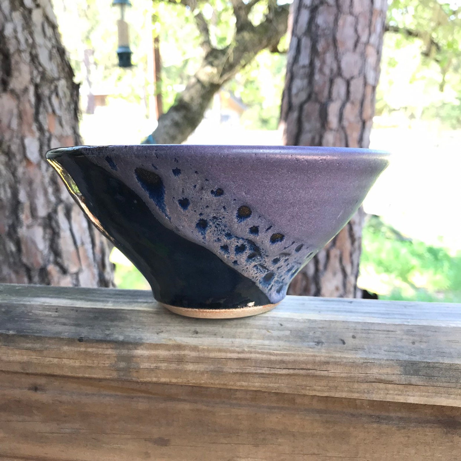Ramen Bowl With Chopstick Rest in Midnight Glaze subdued Etsy