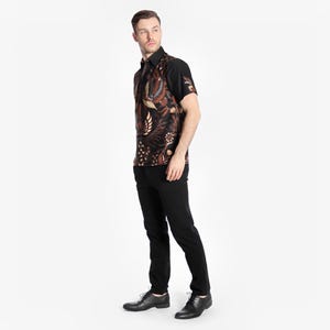 Indonesian Batik Shirt for Men | 100% Cotton Lightweight Ethnic Top | Summer Festival Outfit | Casual Cultural Fashion | Gift for Him