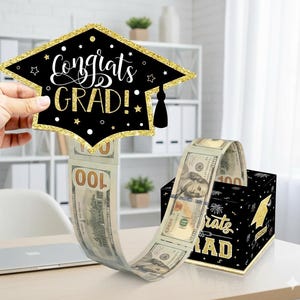 2026 Graduation Money Box with Pull Out Card, Cash Gift Surprise, Congrats Party Favor