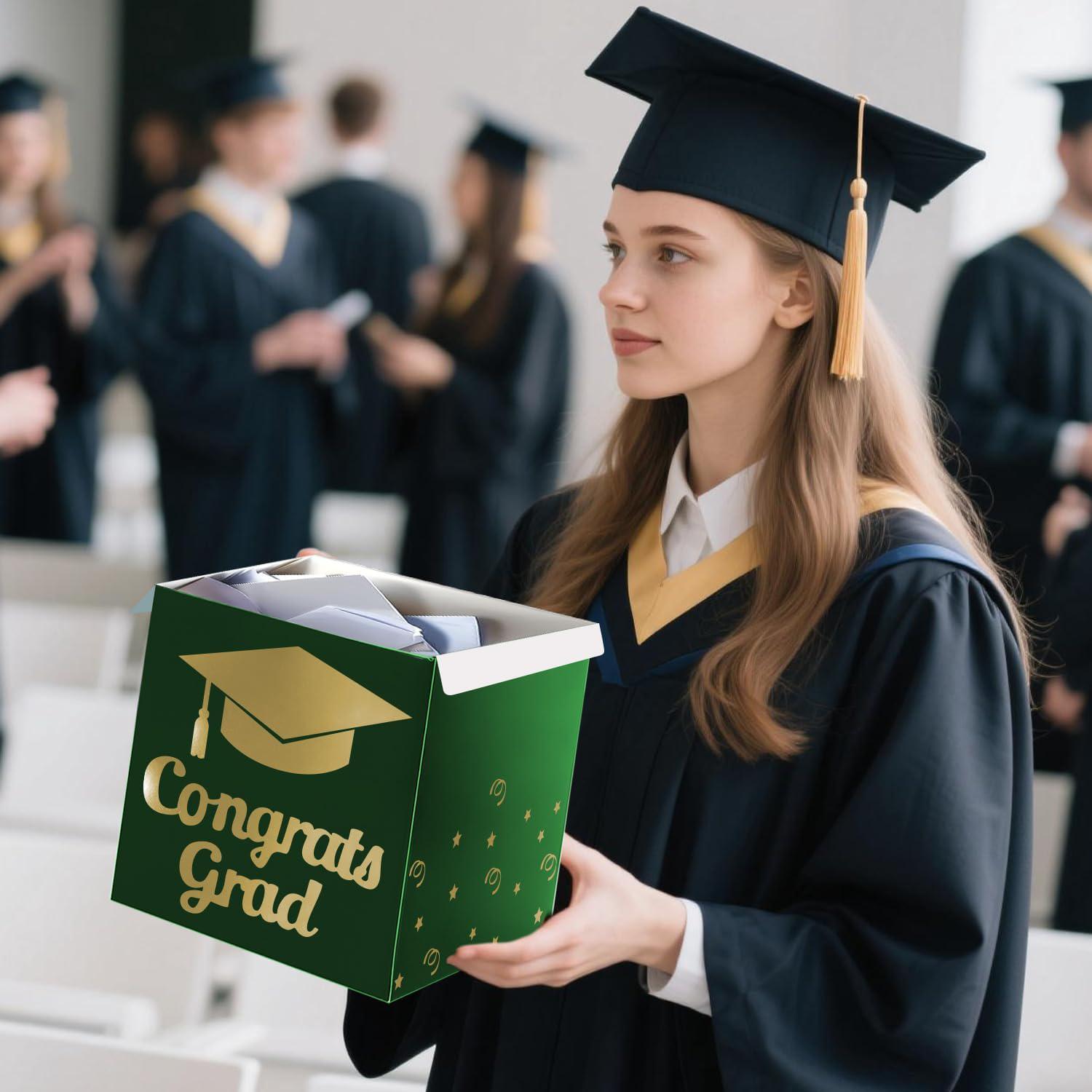 Graduation Card Box Holder, Congrats Grad Card Collection Box, Foldable ...