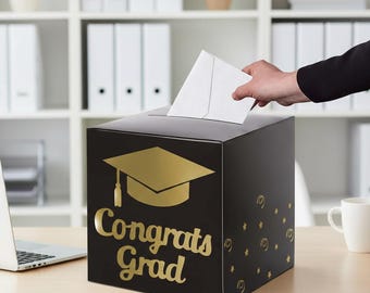 Caja para tarjetas de graduación, decoración para fiesta de graduación, porta tarjetas de regalo
