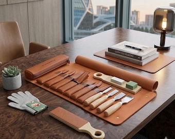 Kit de tallado de madera de 29 piezas, juego de herramientas para tallar madera, cuchillos, gubias, tabla de afilar, guantes.