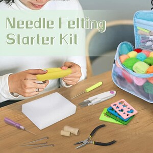 Beginner Needle Felting Kit – 24 Colors Wool Roving, Wool Fiber DIY Craft Kit Gift, Complete DIY Craft Set imagem 11