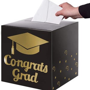 Graduation Card Box 2025  Foldable Card Holder for Graduation Party Decorations, Class of 2025 Gift Box for Cards and Money Gifts
