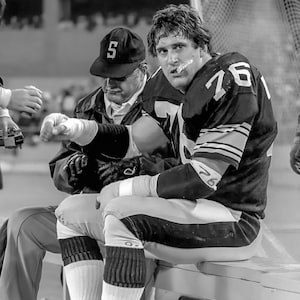 John Banaszak #76  Steelers Sideline Grit  3-Time Super Bowl Champion 1980 Photo, Gift for Dad, Man Cave Art, Wall Art Gift for Steelers Fan