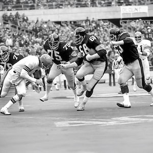 Vintage Pittsburgh Steelers Memorabilia – L.C. Greenwood Fumble Recovery (1974) gift for steelers sports fans, wall art, Steel curtain