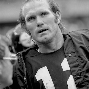 Steelers Terry Bradshaw Photo at Three Rivers Stadium – Iconic NFL Quarterback, Wall Art, Vintage Steelers, Gift for dad, Sports Art, Photo