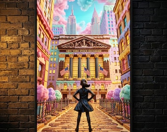 Wall Street Candy Fantasy Wall Art | New York City Digital Download Home Decor