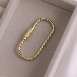 Large Oval Screw Clasp Lock,  Gold Plated U Shape Clasp Lock, Oval Screw Connectors, Carabiner Lock For Necklace  Bags Accessories