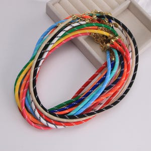 5Pcs, 5mm Paracord Cord Rope Necklace For Making Pendant Necklace Findings