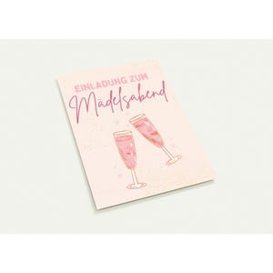 10x Uitnodigingskaarten voor een meidenavond in roze