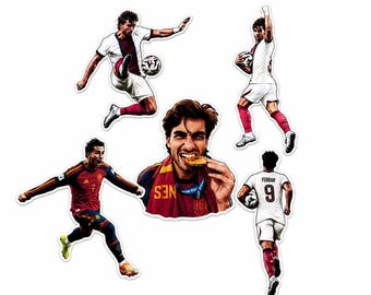 Ferran Torres Die Cut Stickers | Spain World Cup Waterproof Stickers