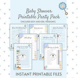 Baby Shower Printable Party Pack - Games