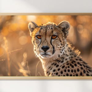 Cheetah Wall Art | African Wildlife Print | Safari Animal Decor | Big Cat Digital Art | Printable Nature Lover Gift | Large Gallery