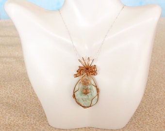 Copper Wire Wrapped Pendant