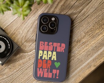 Funda para Celular - El Mejor Papá del Mundo - Regalo para Papá | Estuche genial para el Día del Padre | A prueba de golpes y en azul marino