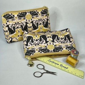 Fox and Bird Zip Pouch