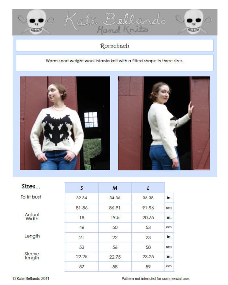 PDF Rorschach Sweater Knitting Pattern Instant Download image 5