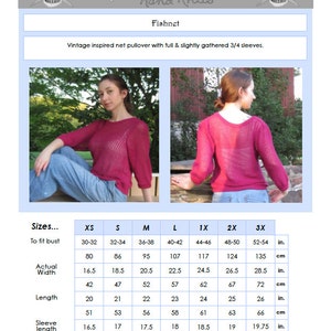 PDF Fishnet Sweater Knitting Pattern Instant Download image 4