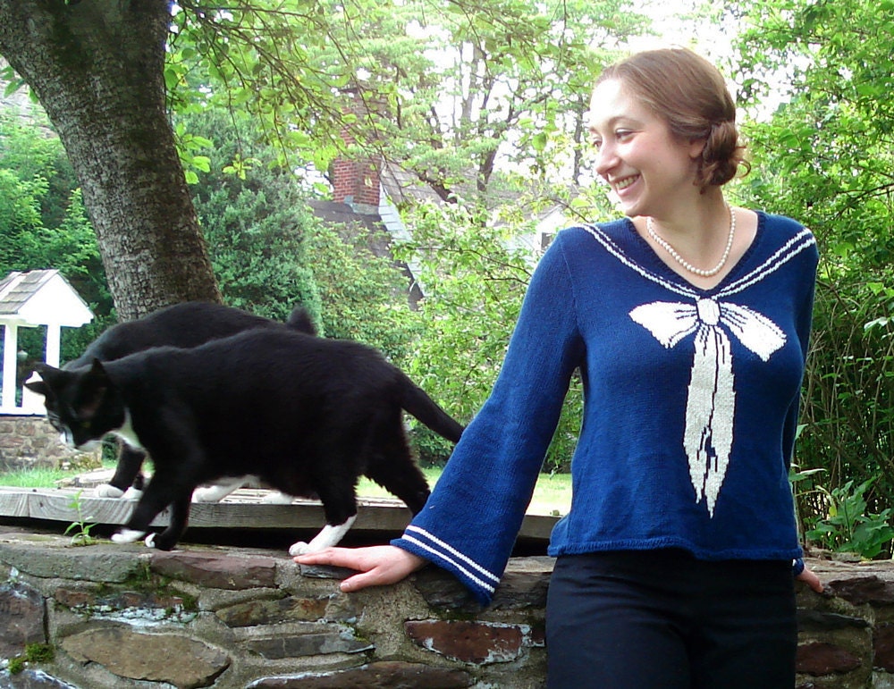 PDF Sailor Sweater Intarsia Knitting 