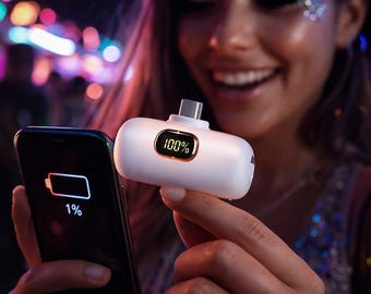 Mini Emergency Phone Charger – 5000mAh Pocket Power Bank for iPhone Android