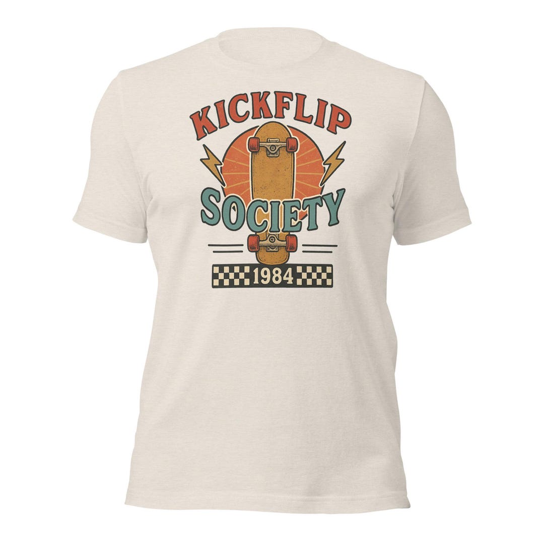 レトロ80年代スケートボードTシャツ：ヴィンテージスケータークラブ