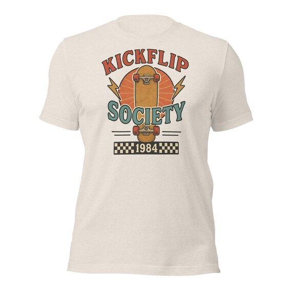 レトロ80年代スケートボードTシャツ：ヴィンテージスケータークラブ