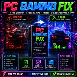 PC-Gaming-Fix, Ruckler-Optimierung, FPS-Steigerung (Digitaler Download)