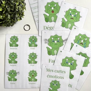 Cartes émotions - Dinosaure
