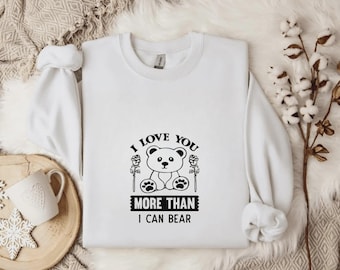 Te amo más de lo que puedo soportar Svg, San Valentín Svg, Amor Svg, Camiseta Te amo, Camiseta San Valentín Svg, Archivos de corte San Valentín, Paquete Svg Amor