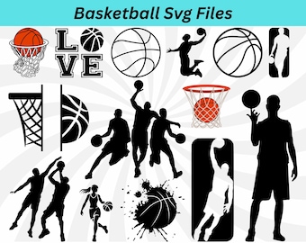 Basketball svg, basketball cut files, basketball clipart, basketball png, basketball silhouette, basketball player, basketball shirt