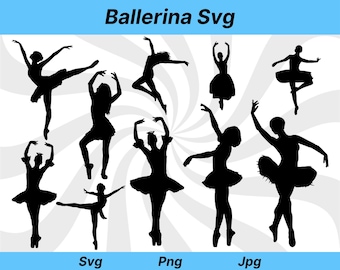 Bailarina SVG, Archivos de corte de bailarina, Clipart de bailarina, Bailarina SVG, Bailarina de ballet SVG, Animadora SVG, Bailarina, Bailarina PNG