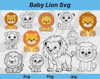 Baby Lion Svg, Lion Face Svg, Cute Lion Svg, Lion Svg, Animal Svg, Baby Lion Clipart, Baby Lion Vector, Lion Png,Lion Clipart, Baby Lion Png