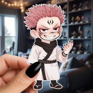 Sukuna Ryomen - Sticker or Magnet - Anime - Jujutsu Kaisen - Laminated - Water Resistant