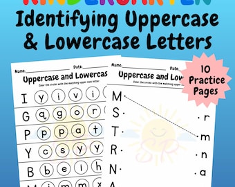 Kindergarten Alphabet Worksheets | Uppercase and Lowercase Letter Recognition | Matching & Coloring Activities