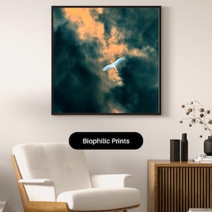 Original Reiher im Flug Fotografie Druck – Digitaler Download, hochauflösende Vogelfoto, Wandkunst für Haus oder Büro Dekor