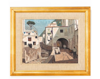 Vintage Swedish Abstract Landscape by Gösta Sundvall