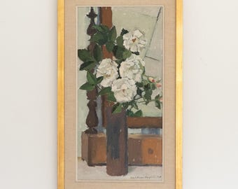 Vintage "Flower Still Life" by Astrid Harms Ringdahl (1912-1984)