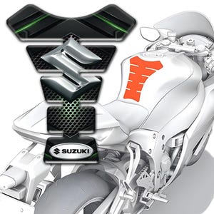 Premium Motorcycle SUZUKI Tank Pad Protector / Universal Fit Tank Guard for SUZUKI Bikes / 3D Durable Anti-Slip Domed Epoxy Resin Pad