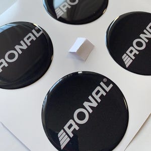 4pack Silicone Wheel Cap Stickers Ronal  – Car Rim Hub Cover Decals – Waterproof & Heat-Resistant – Universal Fit
