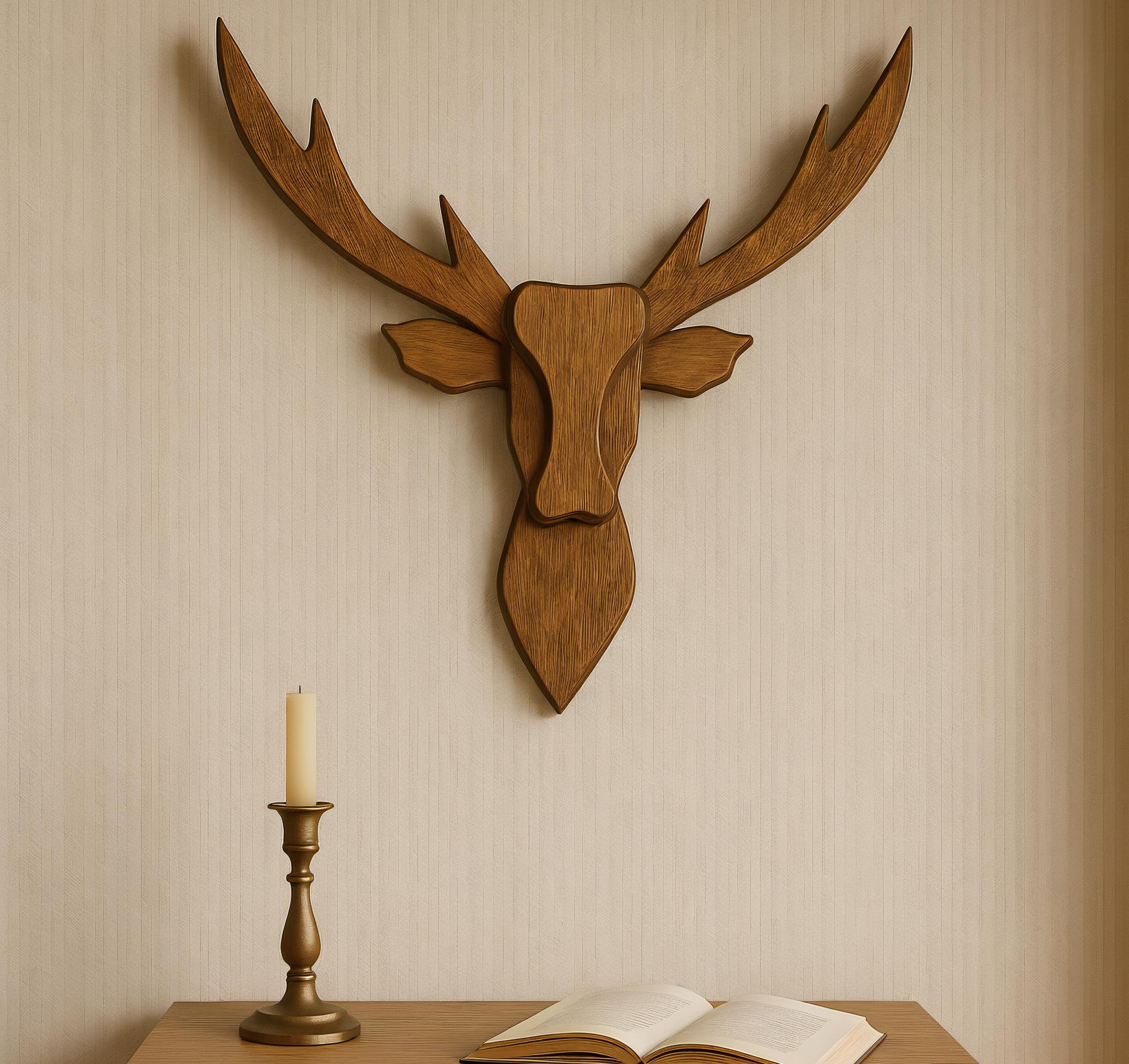 Houten herten hoofd - Etsy België, image size:2048x1931