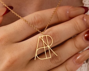Collier prénom logo personnalisé, collier monogramme personnalisé, collier prénom en or délicat, bijoux prénom uniques, cadeau de fête des mères, cadeau de Noël