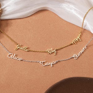 Personalised Name Necklace, Custom Name Jewellery, Family Name Necklace, Custom Name Necklace, Multi Name Necklace, Mothers Day Gift for Her