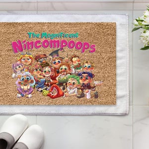The Magnificent Nincompoop Funny Doormat | Bold Entryway Decor | Indoor Outdoor Mat with Humor | Housewarming Gift | Welcome with Laughs