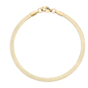 Bracelet chaîne à chevrons en or 18 carats - 3 mm